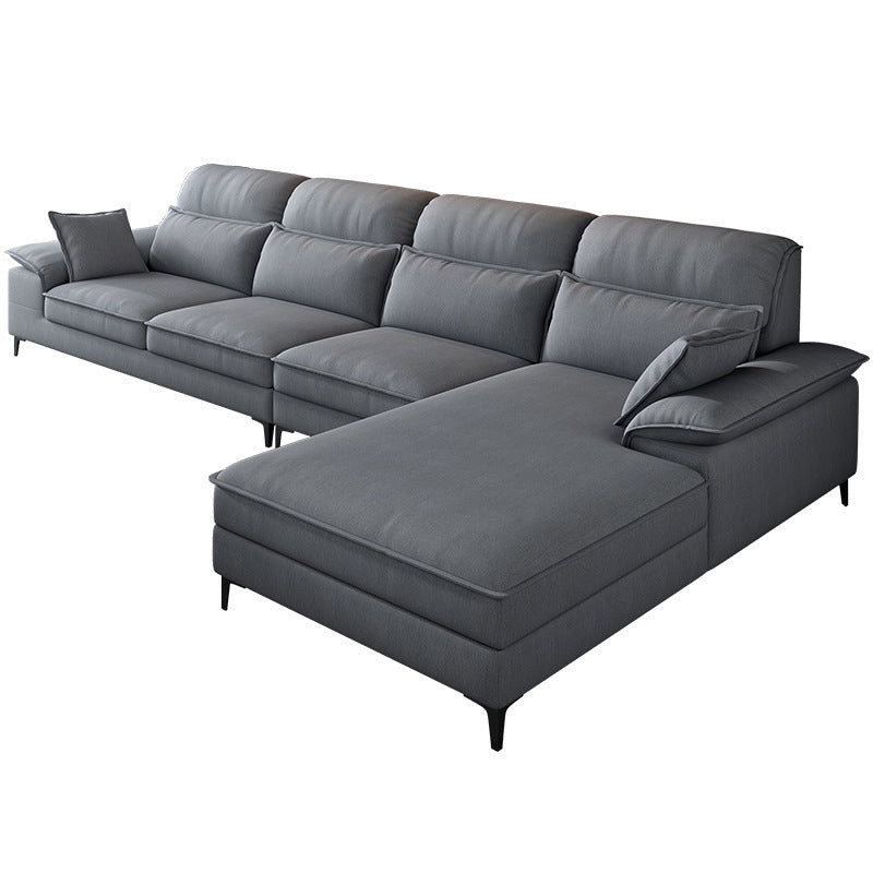 4-seat Modern Sectional 138.58" Wide Fabric Loose Back Sectional