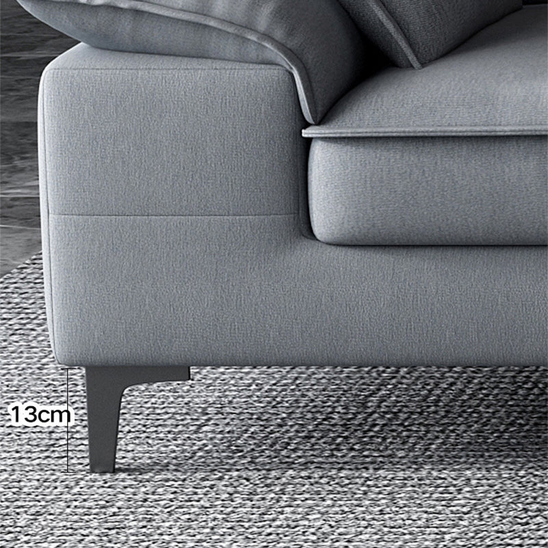 4-seat Modern Sectional 138.58" Wide Fabric Loose Back Sectional