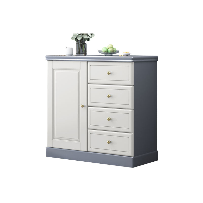 Solid Wood 1/2 - Door Accent Cabinet Mid Century 15.7" D Storage Cabinet with Drawers