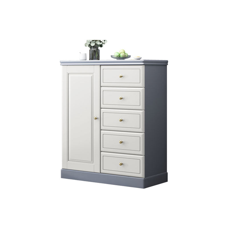 Solid Wood 1/2 - Door Accent Cabinet Mid Century 15.7" D Storage Cabinet with Drawers