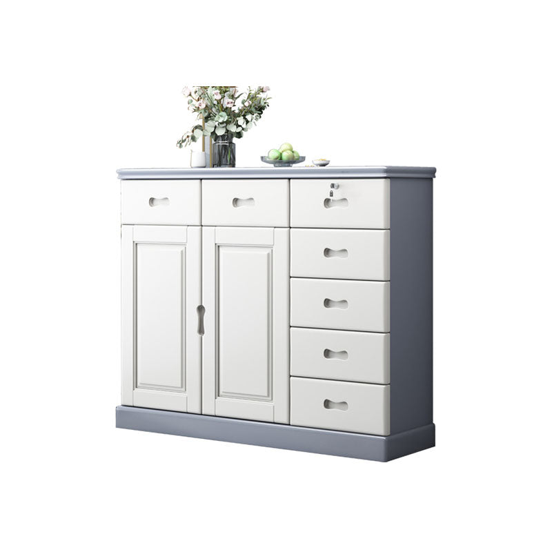 Solid Wood 1/2 - Door Accent Cabinet Mid Century 15.7" D Storage Cabinet with Drawers