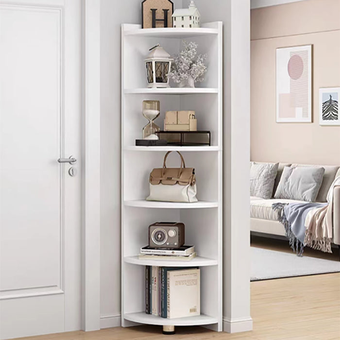 70.9" Tall Corner Triangle Cabinet Contemporary 6 - Shelf Simple Cabinet