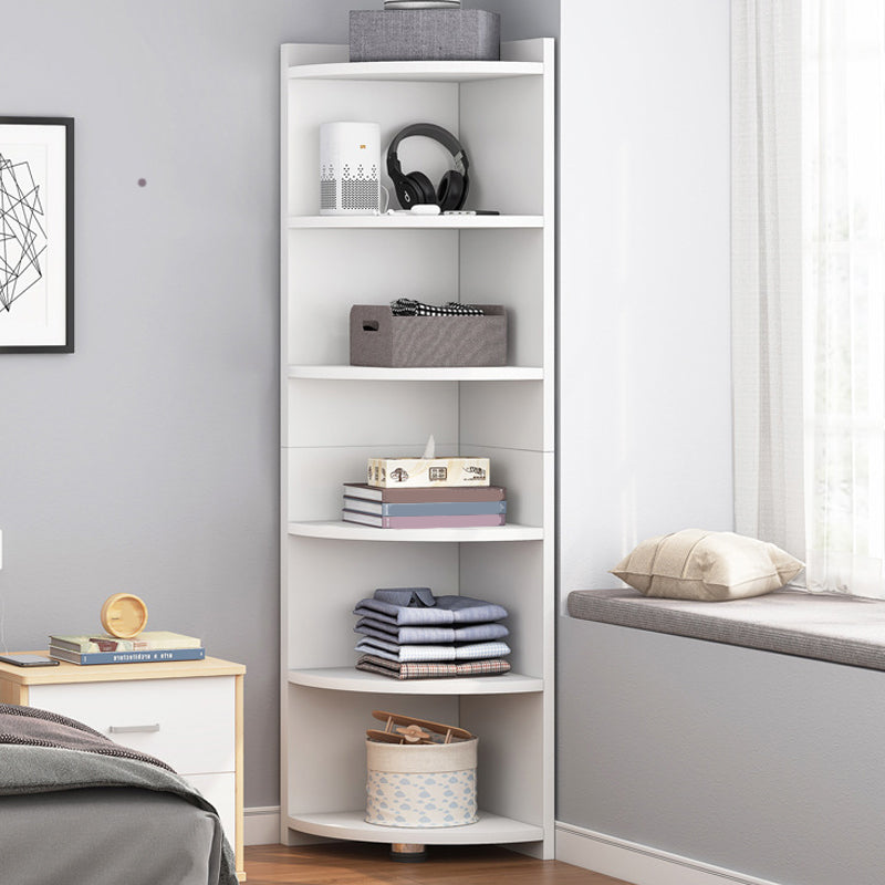 70.9" Tall Corner Triangle Cabinet Contemporary 6 - Shelf Simple Cabinet