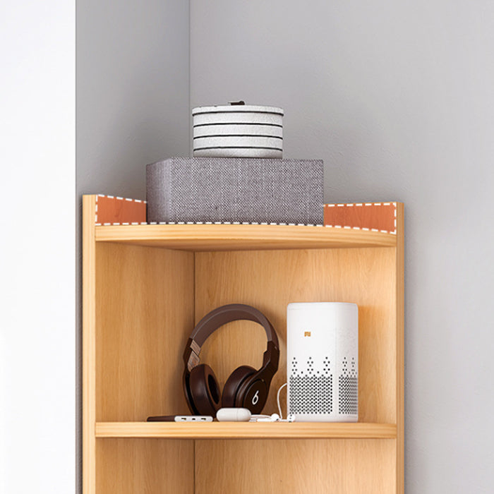 70.9" Tall Corner Triangle Cabinet Contemporary 6 - Shelf Simple Cabinet