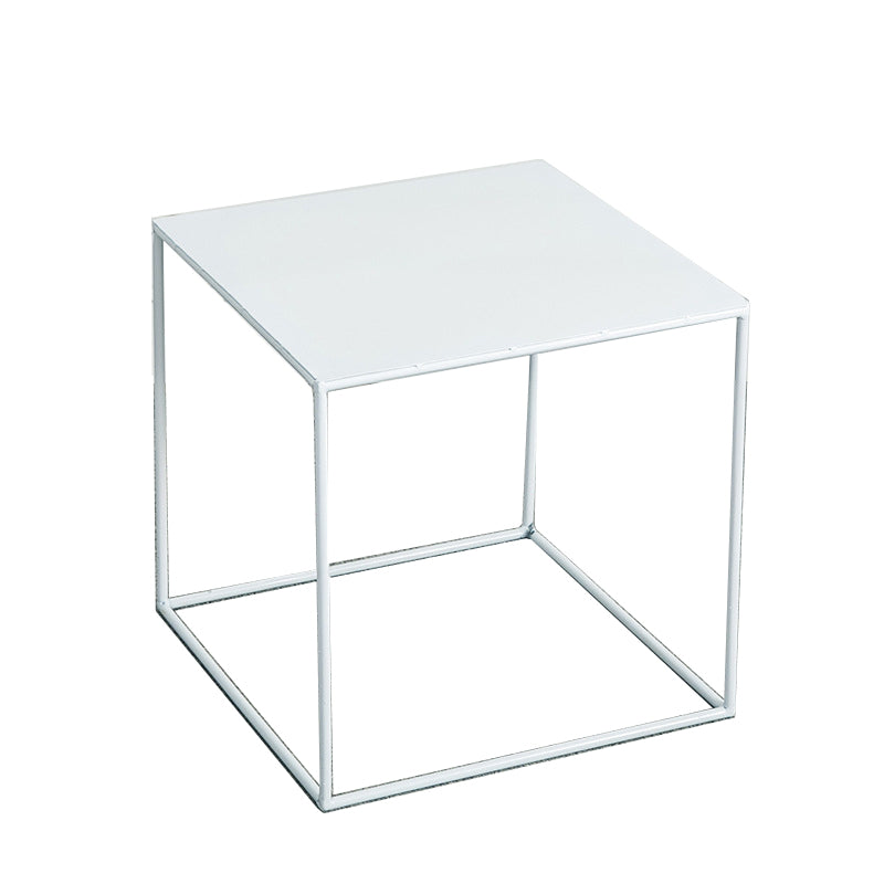 Mid-Century Modern Cocktail Table Metal Square Single Coffee Table