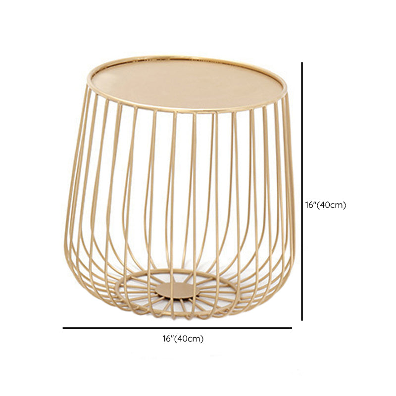 Glam Cocktail Table Abstract Faux Marble/Metal Storage Round Coffee Table