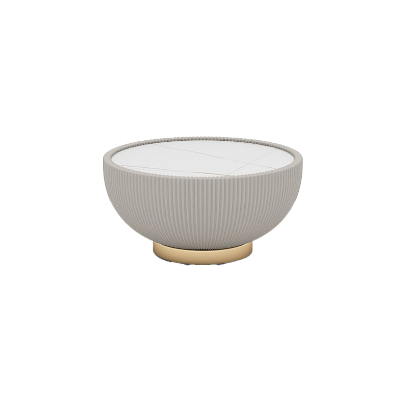 Round Slate Pedestal Coffee Table 2 Pieces Bunching Cocktail Tables