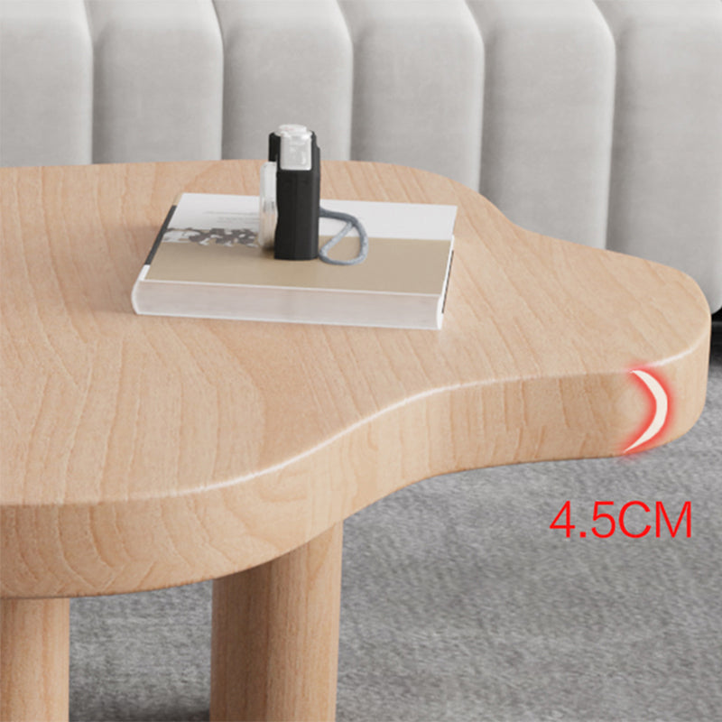 Nordic Cocktail Table 3 Legs Solid Wood Free Form Nesting Coffee Table