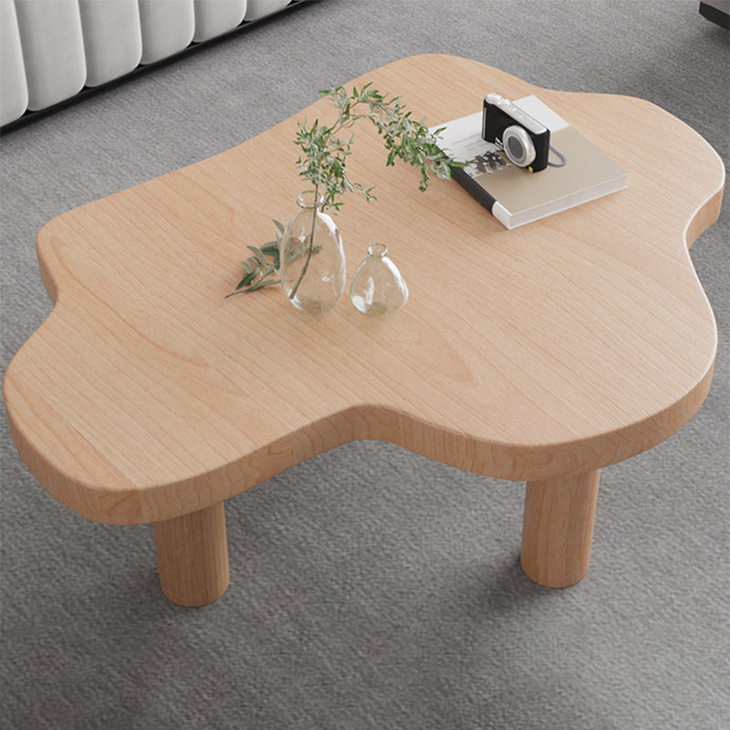 Nordic Cocktail Table 3 Legs Solid Wood Free Form Nesting Coffee Table