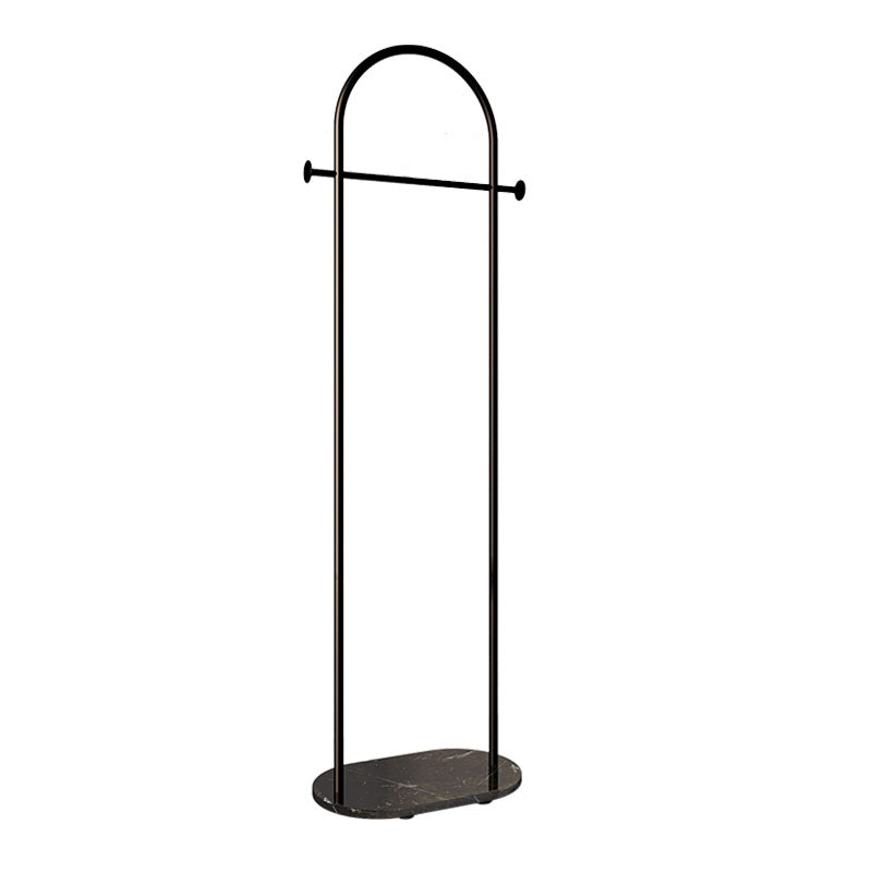 Contemporary Coat Hanger Solid Color Metal Coat Rack with Marble Bottom