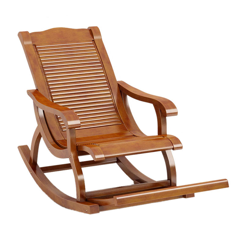 Traditional Rocker Chair Wooden Reclining with Gray Frame Recliner Chair