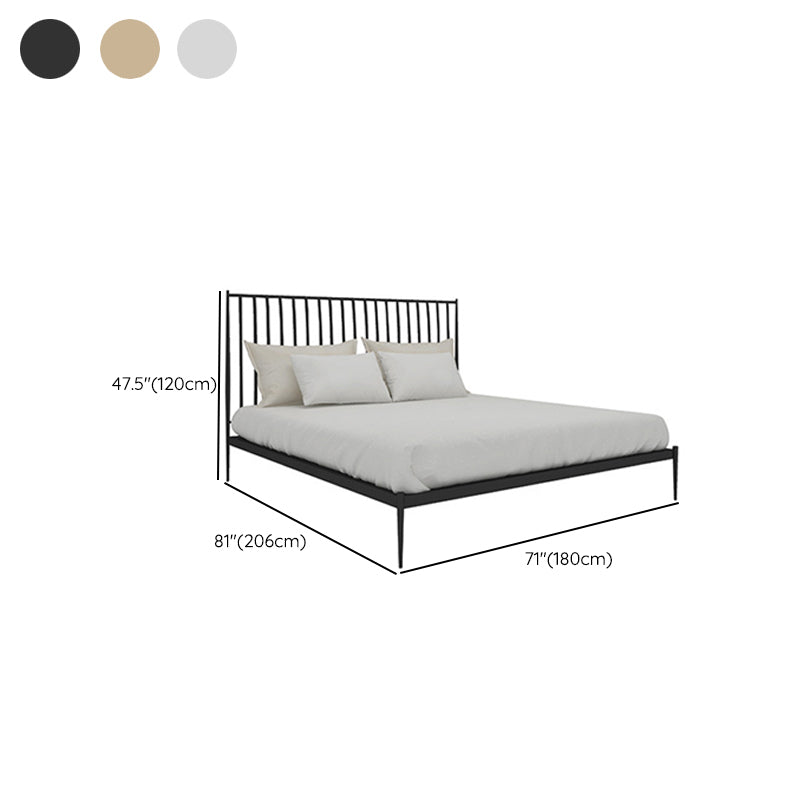 Metal Headboard Standard Bed Open-Frame Bed with Custom Legs