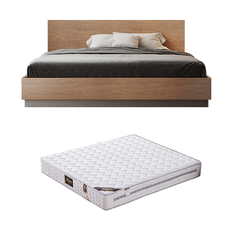 Rectangular Panel Platform Bed Frame Natural Standard Bed with Drawers