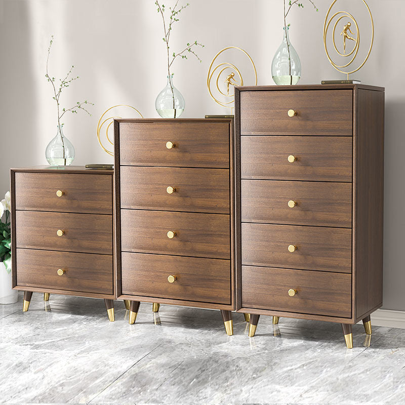 Engineered Wood Glam Chest Bedroom Storage Chest with Drawers