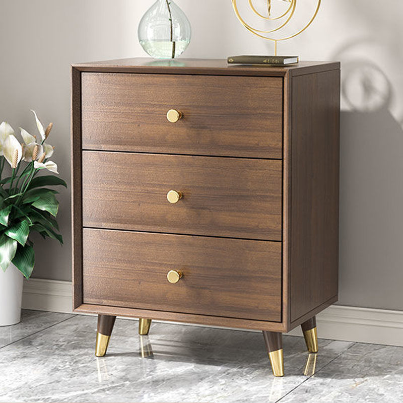 Engineered Wood Glam Chest Bedroom Storage Chest with Drawers