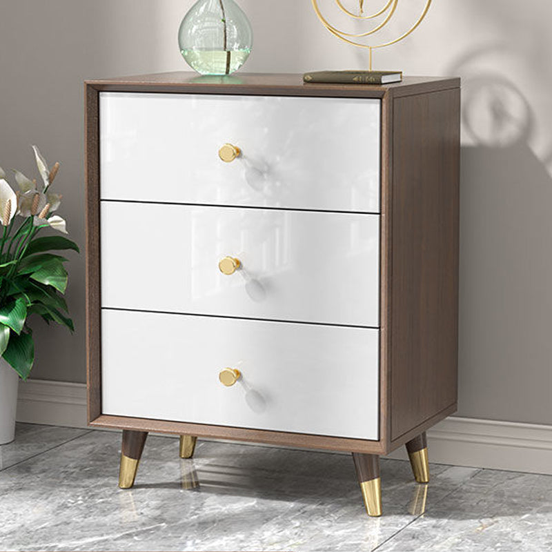 Engineered Wood Glam Chest Bedroom Storage Chest with Drawers