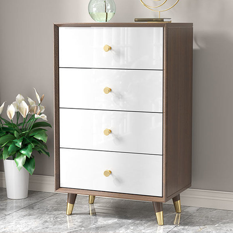 Engineered Wood Glam Chest Bedroom Storage Chest with Drawers