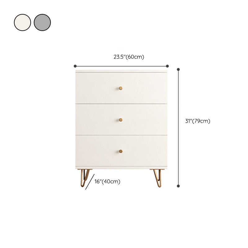 Glam Chest Bedroom Engineered Wood 16" Wide Storage Chest with Drawers