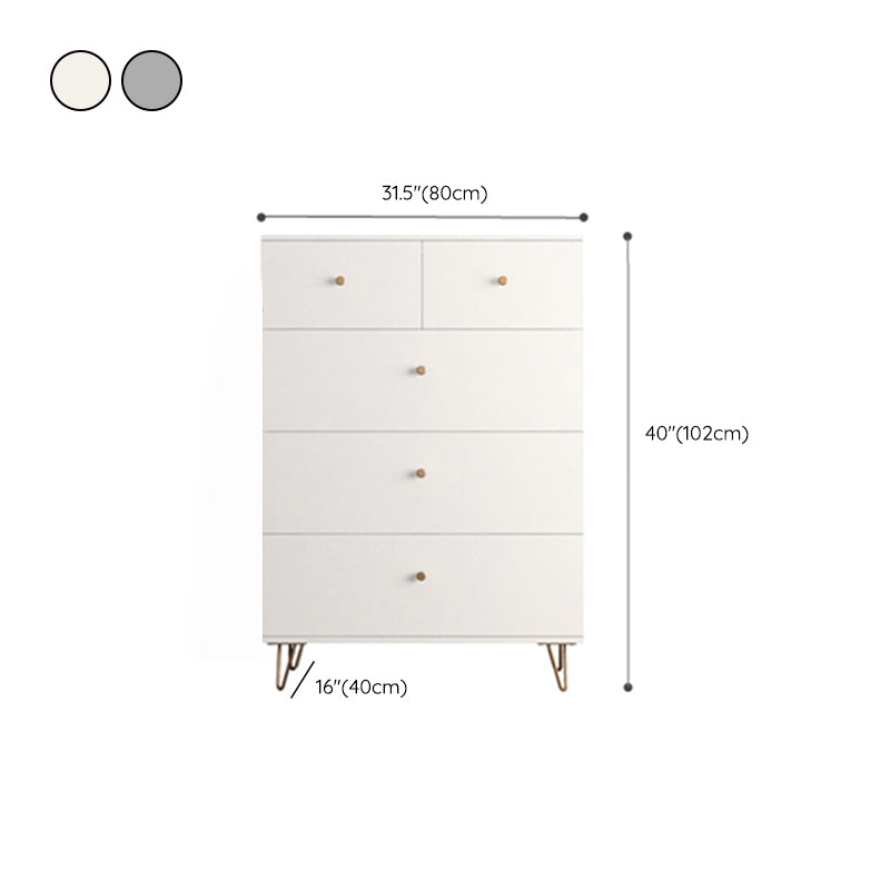 Glam Chest Bedroom Engineered Wood 16" Wide Storage Chest with Drawers