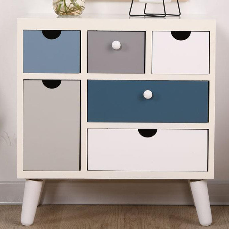 Glam Chest Bedroom Solid Wood Storage Chest in White with Drawers