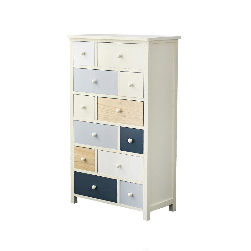 Glam Chest Bedroom Solid Wood Storage Chest in White with Drawers