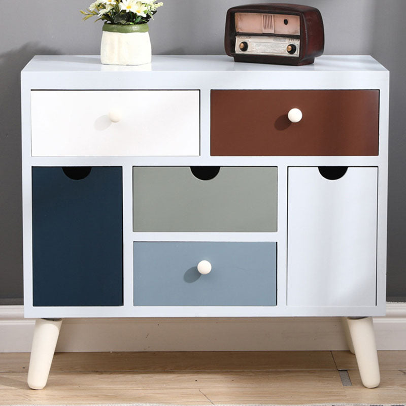 Glam Chest Bedroom Solid Wood Storage Chest in White with Drawers