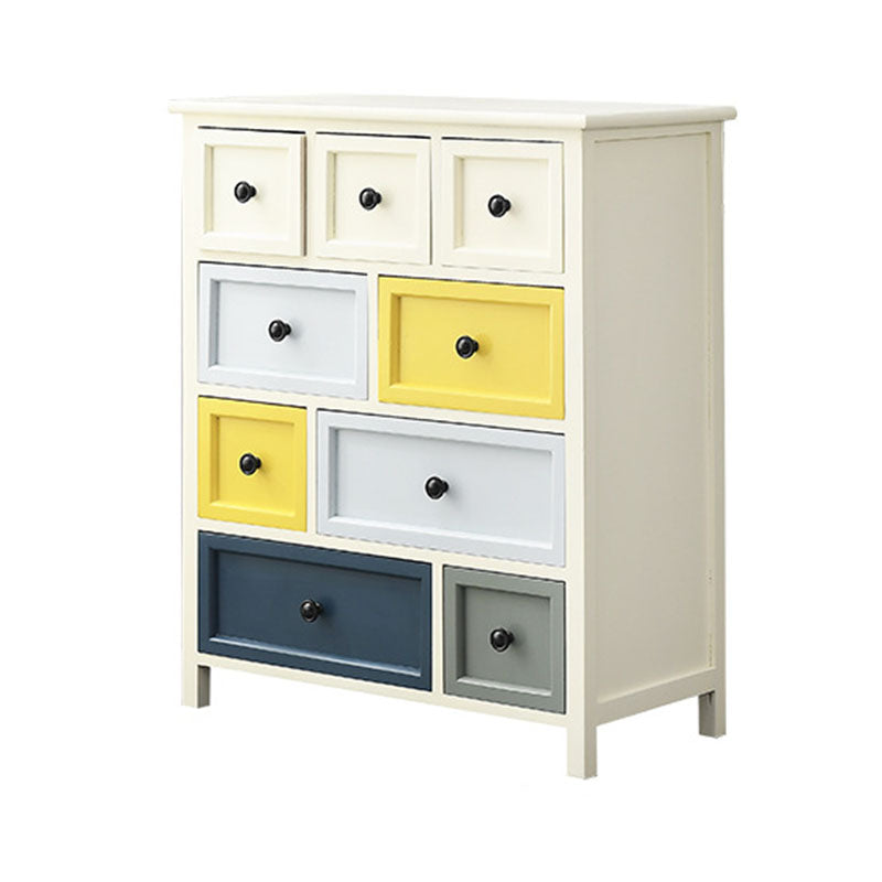 Glam Chest Bedroom Solid Wood Storage Chest in White with Drawers