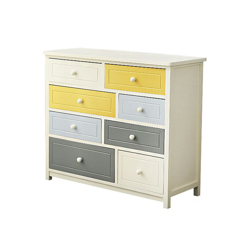 Glam Chest Bedroom Solid Wood Storage Chest in White with Drawers
