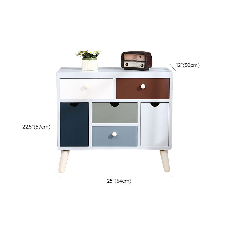 Glam Chest Bedroom Solid Wood Storage Chest in White with Drawers