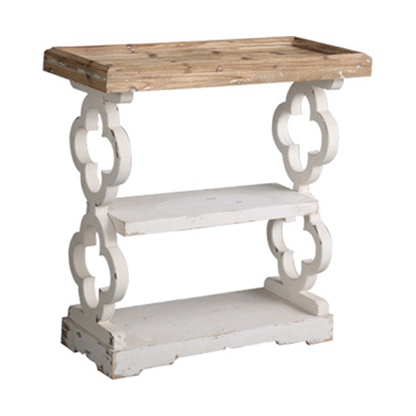 Wood Rectangle Console Table Distressed Accent Table for Hall