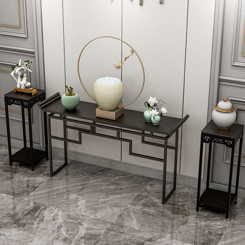 31.5" Tall Marble Table Glam 1-Shelf Console Accent Table for Hall