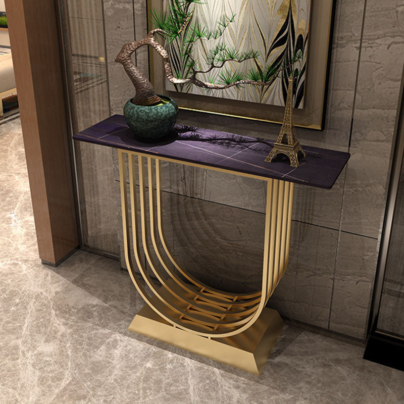 Glam Console Accent Table Antique Finish Rectangle Sofa Console Table