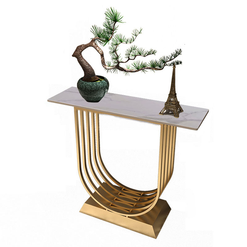 Glam Console Accent Table Antique Finish Rectangle Sofa Console Table