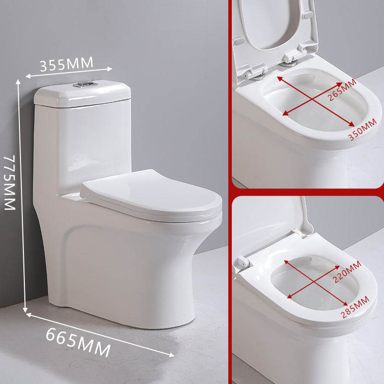 Siphon Jet Urine Toilet One-Piece Toilet Porcelain Floor Mounted Flush Toilet