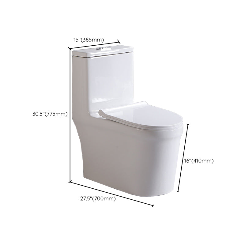 Siphon Jet Urine Toilet One-Piece Toilet Porcelain Floor Mounted Flush Toilet