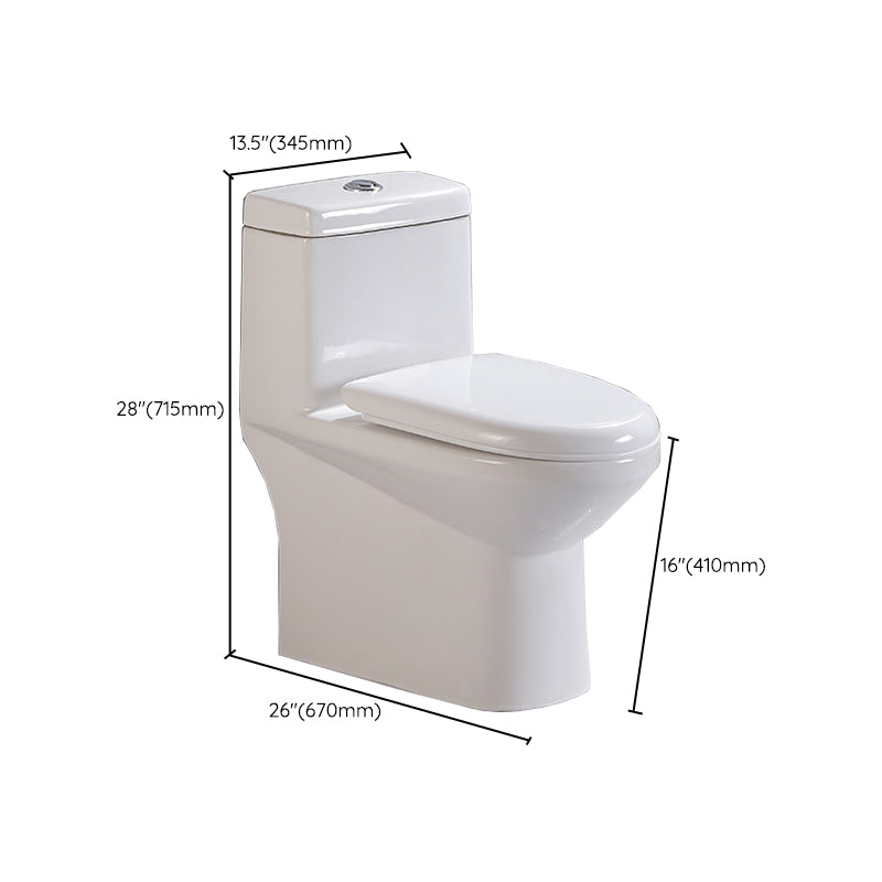 Siphon Jet Urine Toilet One-Piece Toilet Porcelain Floor Mounted Flush Toilet