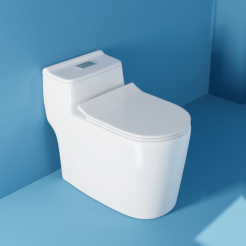Contemporary Floor Mounted Toilet Bowl One-Piece Toilet for Washroom
