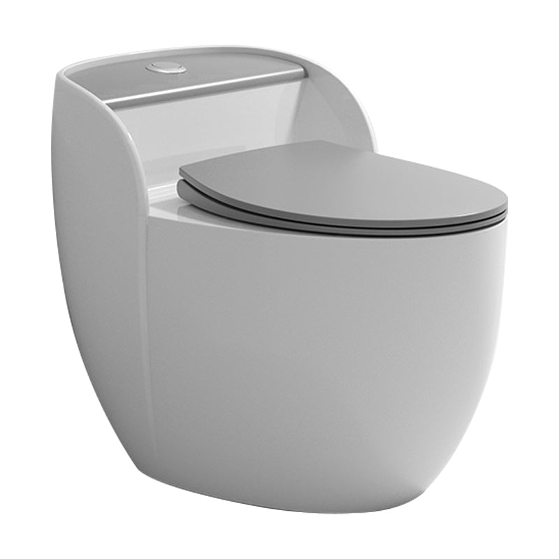 Modern Flush Toilet Ceramic Round-Front One-Piece Toilet with Slow Close Seat