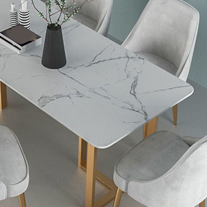 Modern Dining Set with Velvet Chairs 1/4/5/7 Pieces Dinette Set