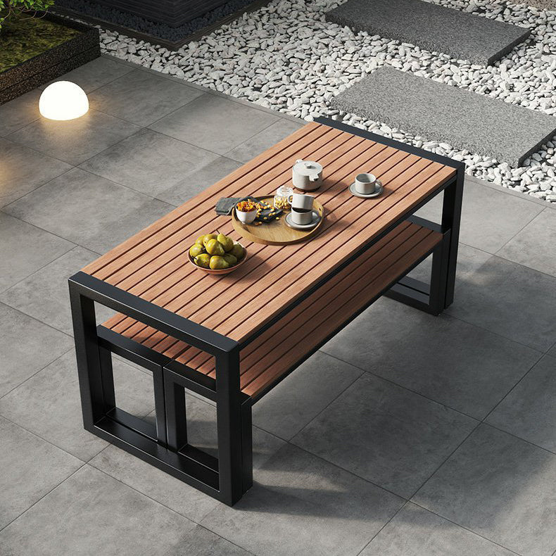 Modern Style Metal Dining Set 1/2/3/5/7 Pieces Reclaimed Wood Dining Table Set