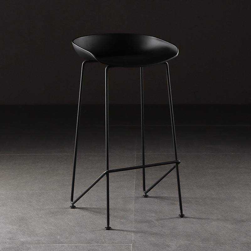 Armless Plastic Counter Height Bar Stool Indoor Modern Stool for Living Room