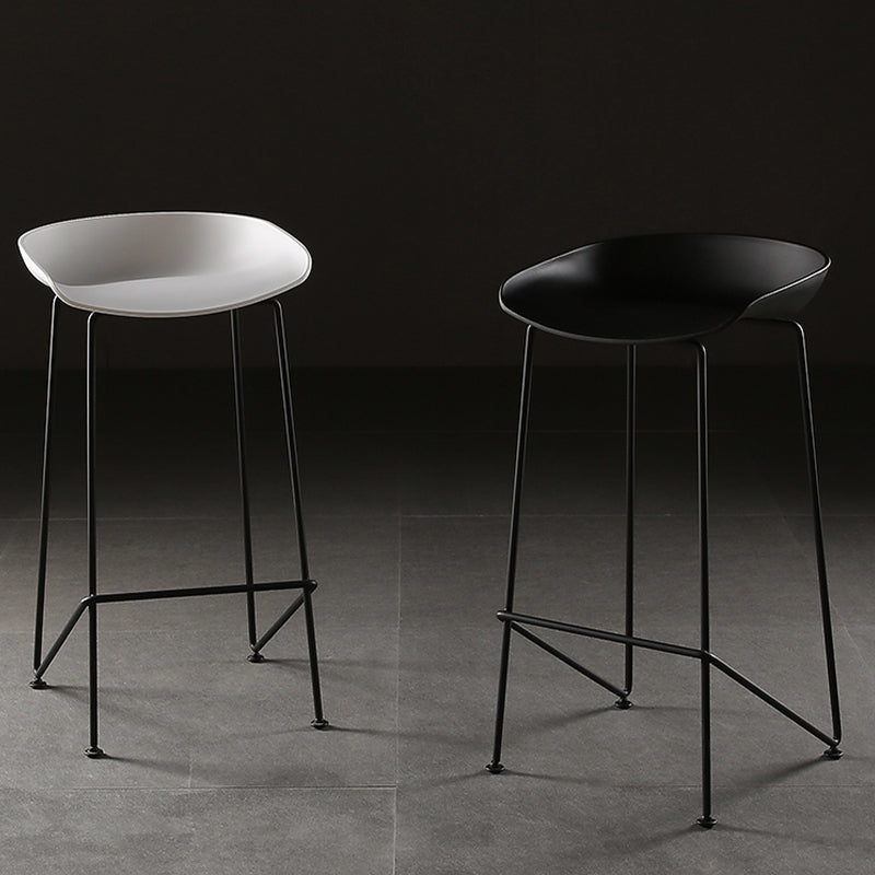 Armless Plastic Counter Height Bar Stool Indoor Modern Stool for Living Room