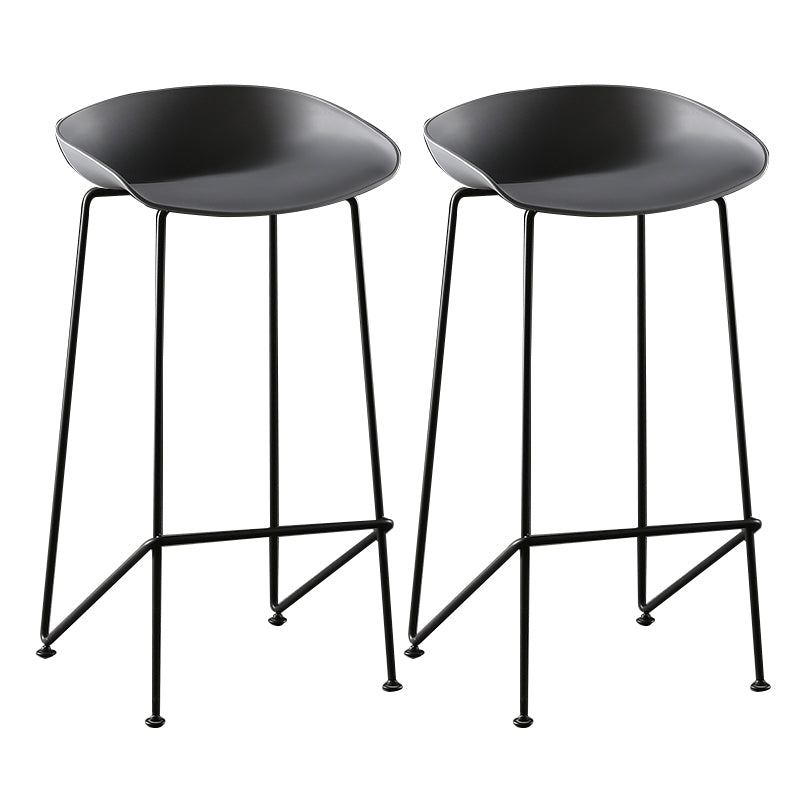Armless Plastic Counter Height Bar Stool Indoor Modern Stool for Living Room