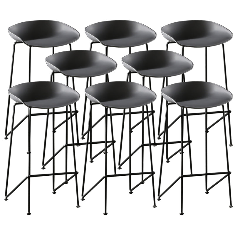 Armless Plastic Counter Height Bar Stool Indoor Modern Stool for Living Room