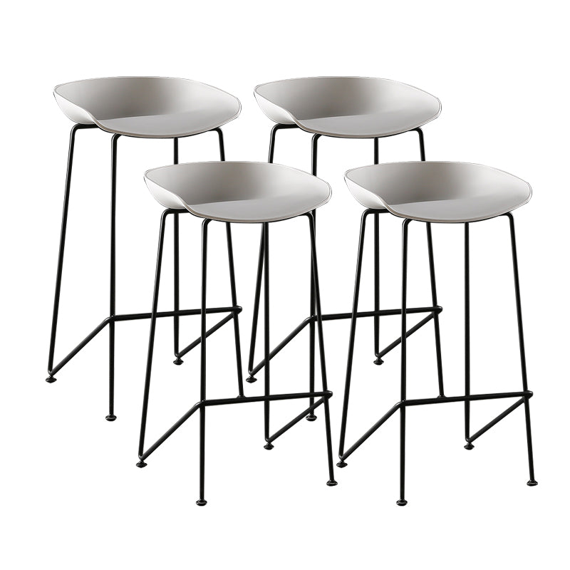 Armless Plastic Counter Height Bar Stool Indoor Modern Stool for Living Room