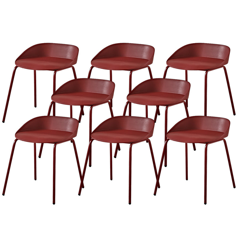 Indoor Plastic and Metal Bar Stool Modern Low Back Armless Bar Stool