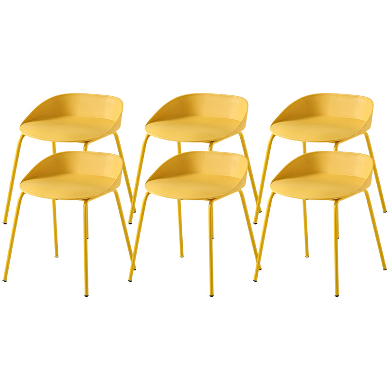 Indoor Plastic and Metal Bar Stool Modern Low Back Armless Bar Stool