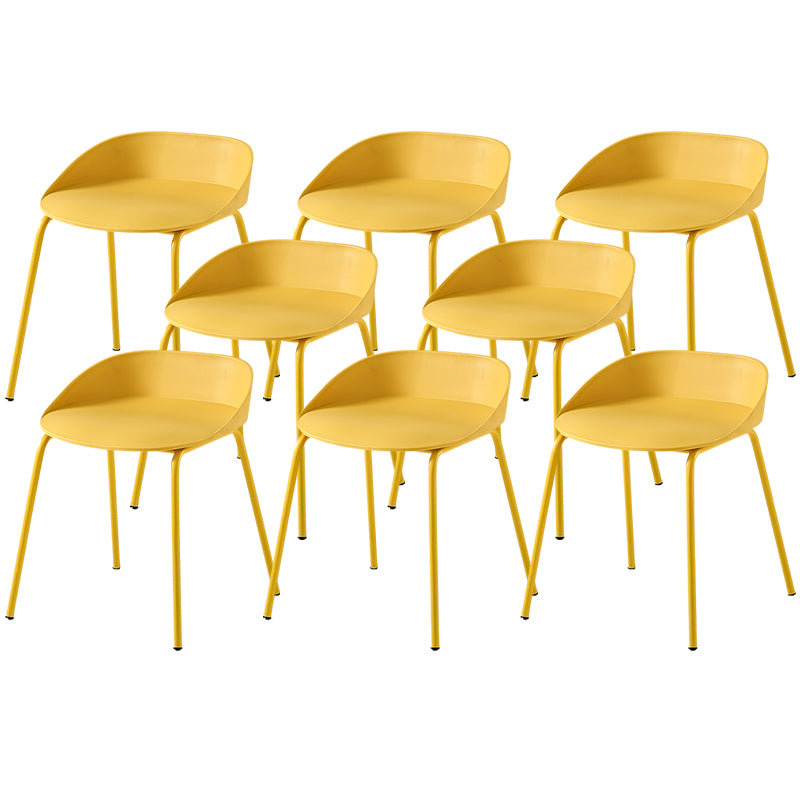 Indoor Plastic and Metal Bar Stool Modern Low Back Armless Bar Stool