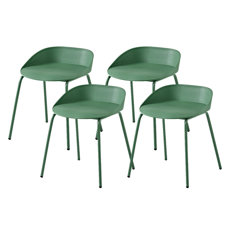 Indoor Plastic and Metal Bar Stool Modern Low Back Armless Bar Stool