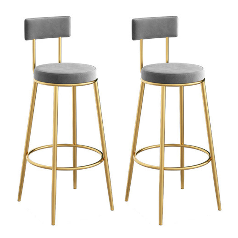 Scandinavian Velvet Counter Stool Bar-height Bar Stool for Living Room